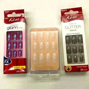 3 Packs Fashion Glam Nails Bundle Deal